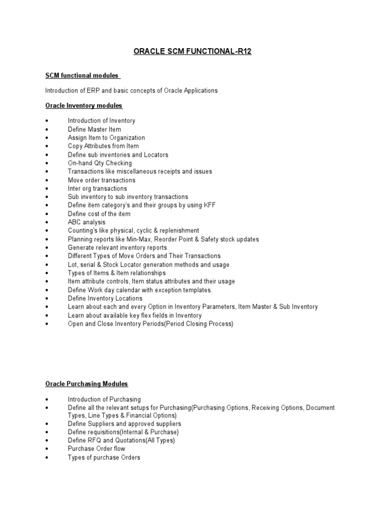 Oracle SCM Broucher | PDF | Financial Transaction | Inventory