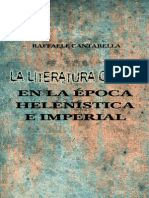 Raffaele Cantarella La Literatura Griega de La Epoca Helenistica e Imperial