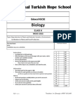 IGCSE Biology Mock Exam