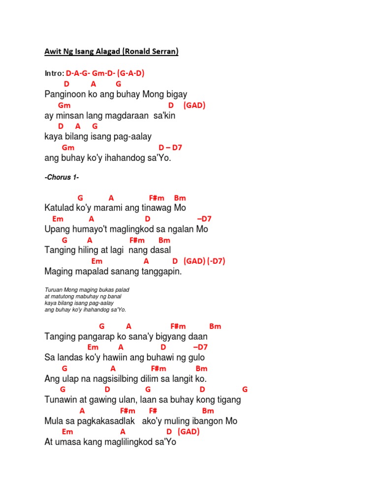 Awit NG Isang Alagad (Ronald Serran | PDF