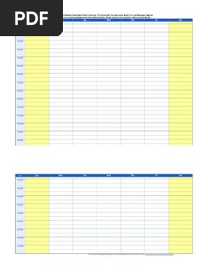 Schedule Weekly Landscape 24 Hours