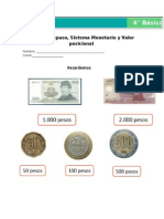 Sistema Monetario. 4° Básico