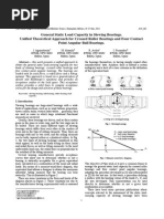 General Static Load Capacity in Slewing Bearings. Unified Theoretical Approach For Crossed Roller Bearings and Four Contact Point Angular Ball Bearings