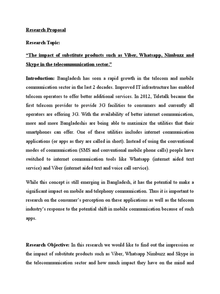 Telecommunication research proposal sample 08 image