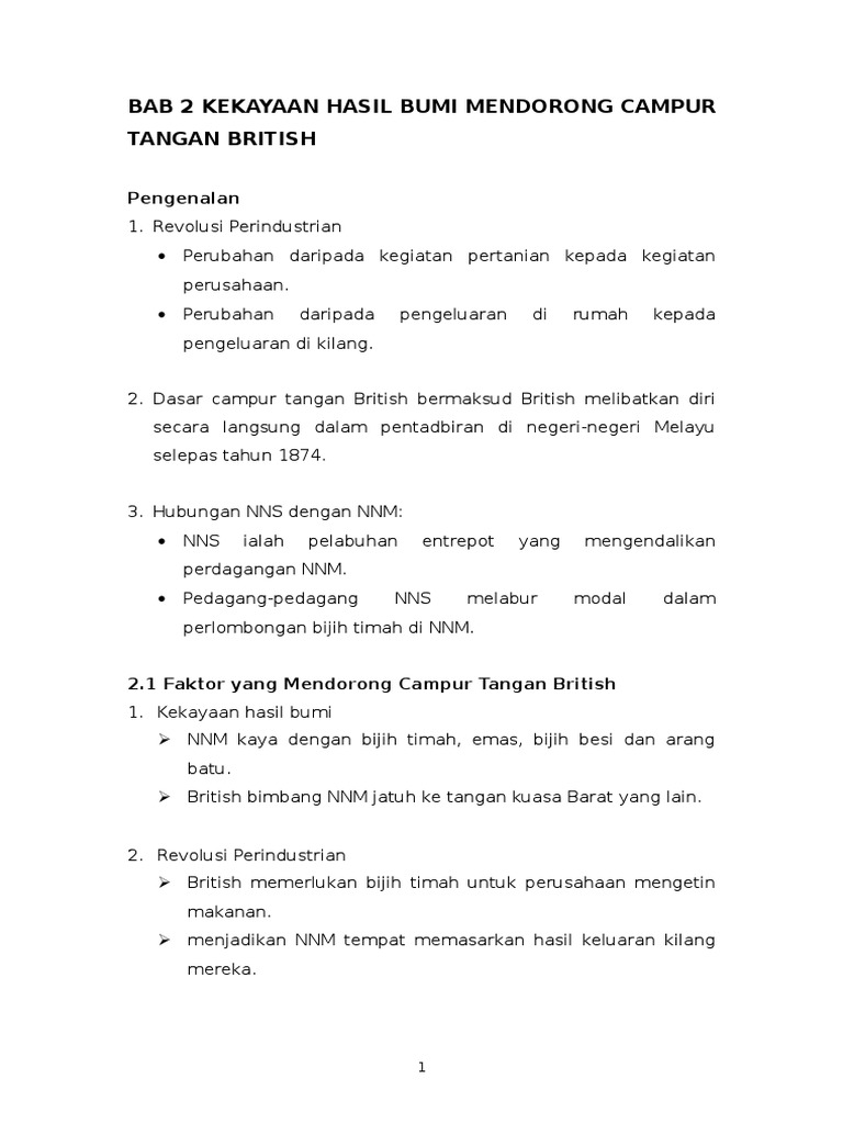 Perlombongan Biji Timah Setelah Kedatangan British Repaired Pdf