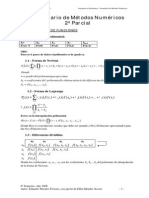 Formulario de Métodos Numéricos 2P