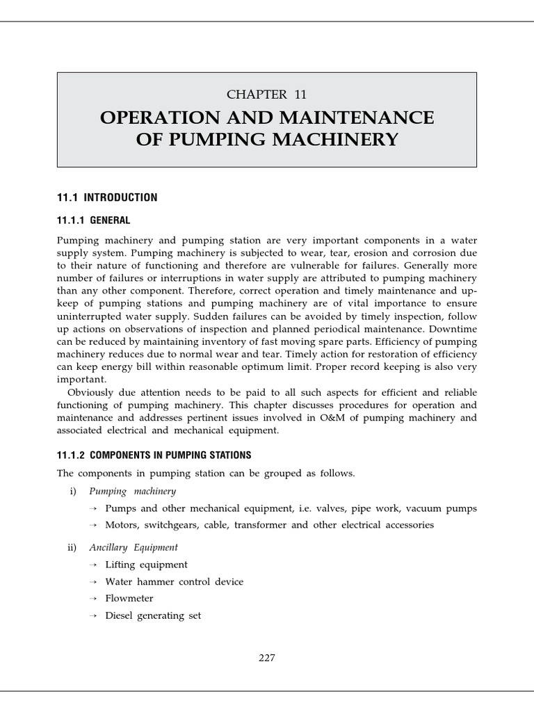 Operation Maintenance of Pumping Machinery PDF | Transformer