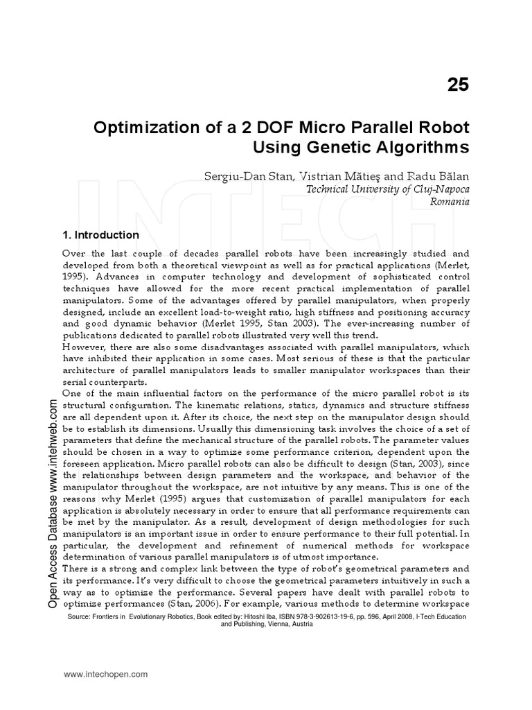 5-Bar 2-Dof Parallel Robot | PDF | Mathematical Optimization | Genetic ...