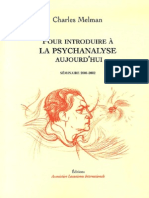 Pour Introduire A La Psychanaly - Charles Melman