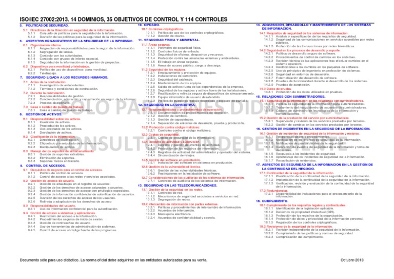 Controles ISO 27001 | PDF | Seguridad de información | Ios