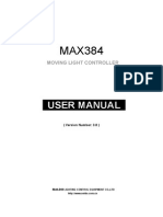 Manual de Consola de Luces MAX384 Eng