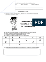 Atividade de alfabetização com trava-língua e figuras iniciadas com P