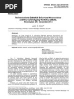 Download Meeting report - 7th International Zebrafish Behavioral Neuroscience and Neurophenotyping Workshop ZB2N Washington DC November 2014 by ISBS_Society SN261660512 doc pdf