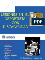 Lesiones Deportivas en Personas Con Discapacidad 2014
