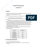 Treatment Plant Hydraulics Profile