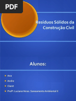 Apresentação - Resíduos Sólidos na Construção Civil