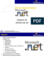 Sesión 02 - Sintaxis de CSharp (C#)