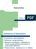 Malnutrition: Protein / Energy