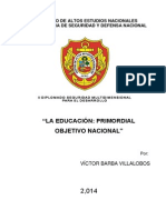 La Educación: Primordial Objetivo Nacional