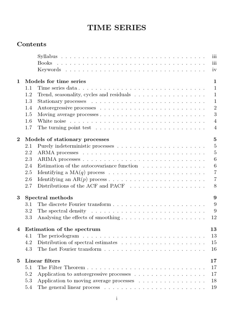 Time Series | PDF | Time Series | Stationary Process