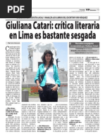 Giuliana Catari en el VP Semanario