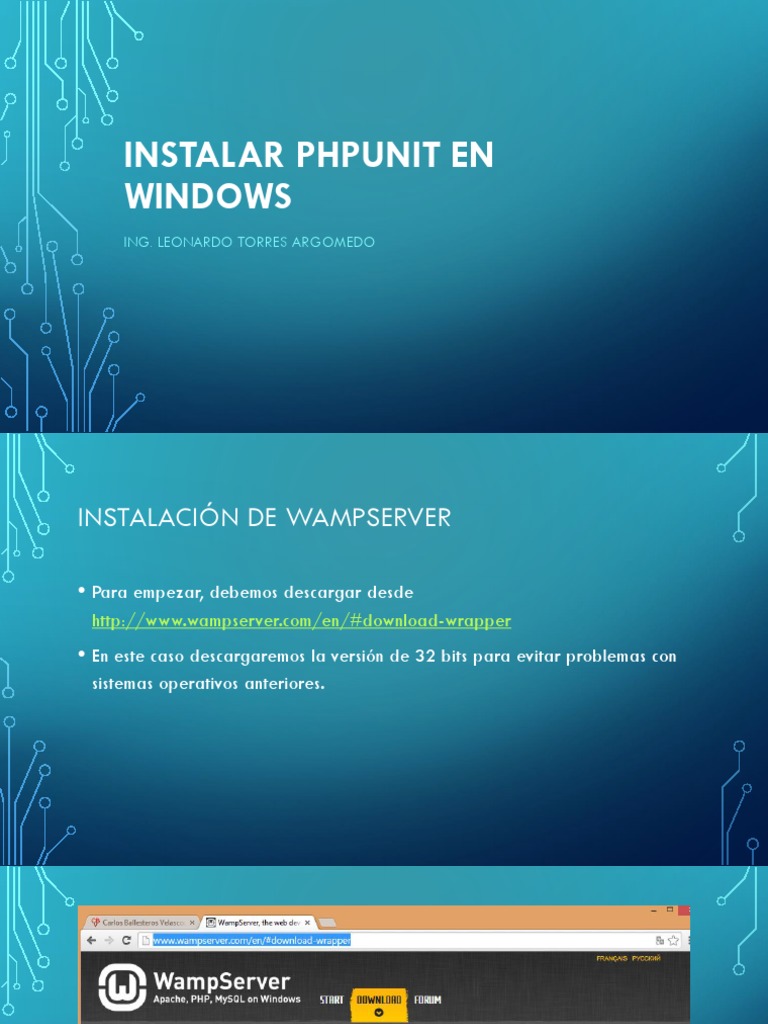 Instalación de PHPUnit en Windows | PDF | Php | Archivo de computadora