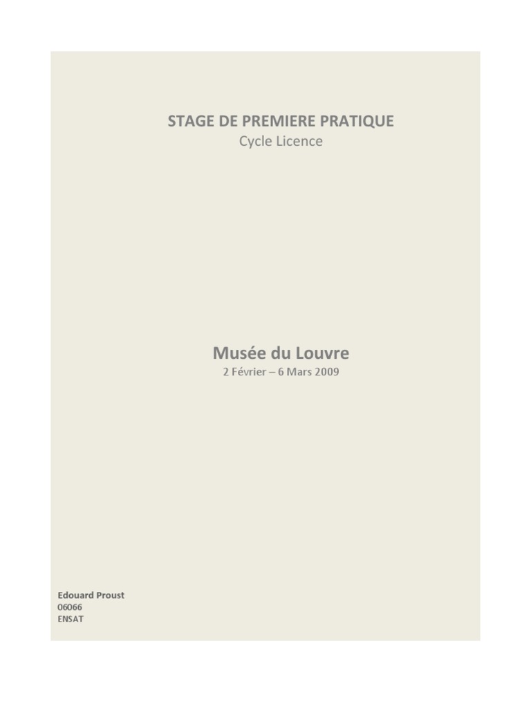 Rapport de Stage  1ère pratique