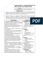 Cartel de Capacidades y Conocimientos de Personal Social 6to Grado 2014