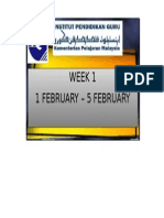 Week 1 1 February - 5 February