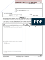 Schedule of Assets and Debts