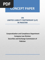 Concept Paper: ON Limited Liability Partnership (LLP) in Pakistan