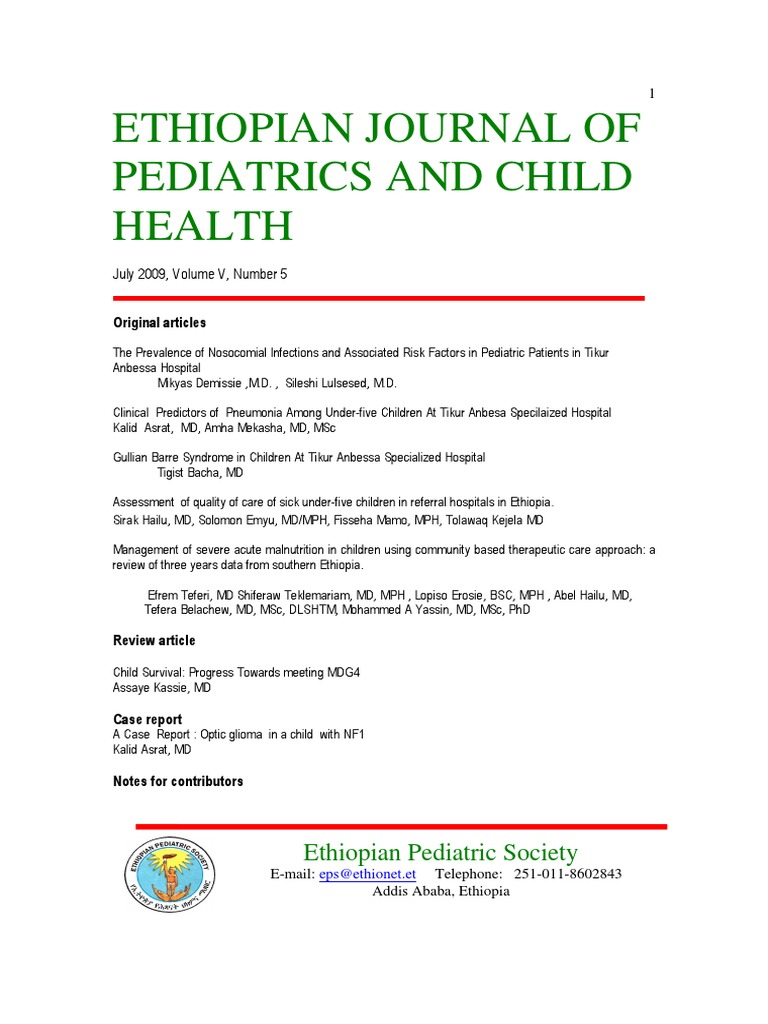 ETHIOPIAN PEDIATRIC GUIDELINES PDF intelligence overview