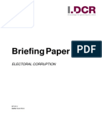 Briefing Paper: Electoral Corruption