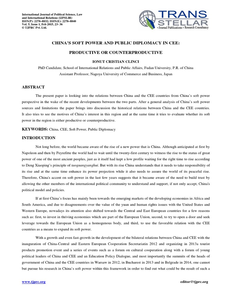 Political Sci - IJPSLIR - China's Soft Power and Public Diplomacy ...