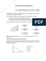 Razones trigonométricas: definición, resolución de triángulos rectángulos y propiedades