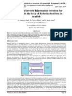 Forward and Inverse Kinematics Solution For Six DOF With The Help of Robotics Tool Box in Matlab