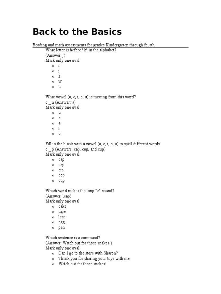 Back To The Basics | PDF