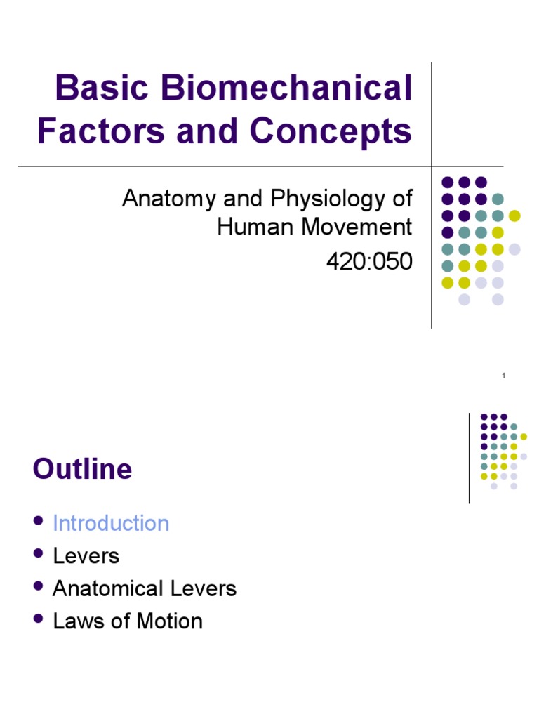 3 Biomechanical Concepts 420 050 PDF Lever Biomechanics