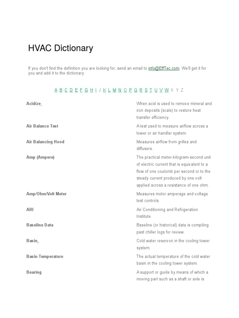HVAC Dictionary PDF Heat Exchanger Heat