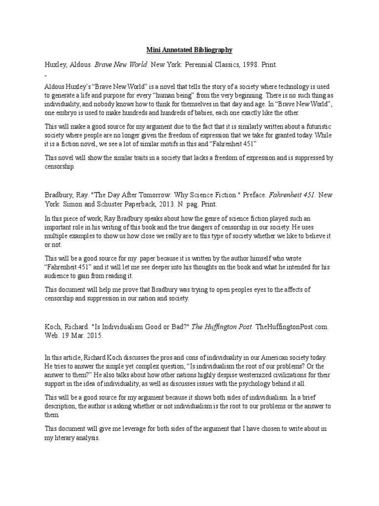 Annotated paragraph example picture