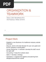 Organization & Teamwork