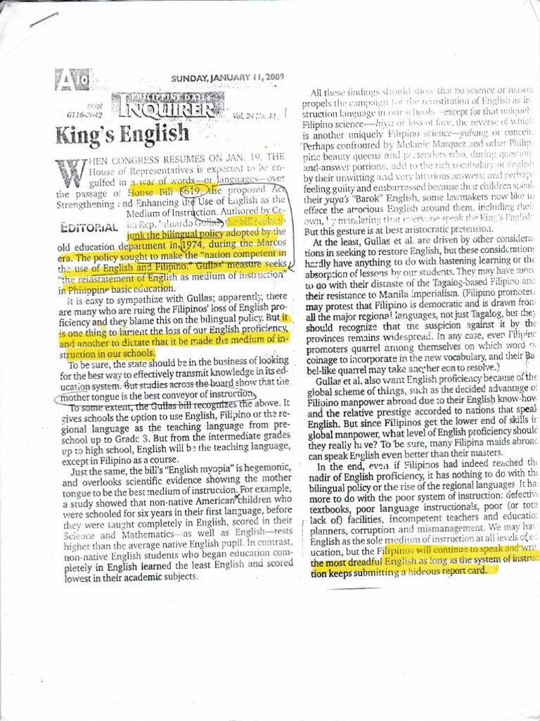 King's English PDF Languages