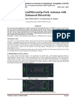 Study On Fractalmicrostrip Fork Antenna With Enhanced Directivity