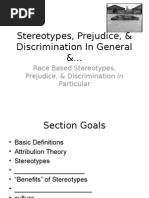 Stereotypes, Prejudice, & Discrimination Handout