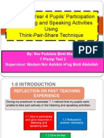 Improving Year 4 Pupils' Participation in Listening and Speaking Activities Using Think-Pair-Share Technique