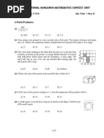 International Kangaroo Mathematics Contest 2007: 3-Point-Problems