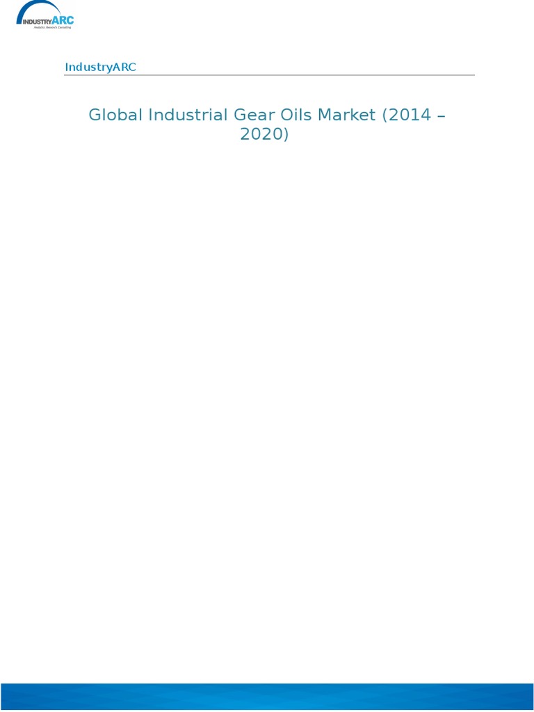 Global Industrial Gear Oil Market Chemicals & Materials PDF