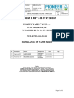 Risk Assessment & Method Statement: Pioneer Water Tanks