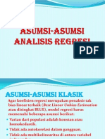 Asumsi-Asumsi Analisis Regresi