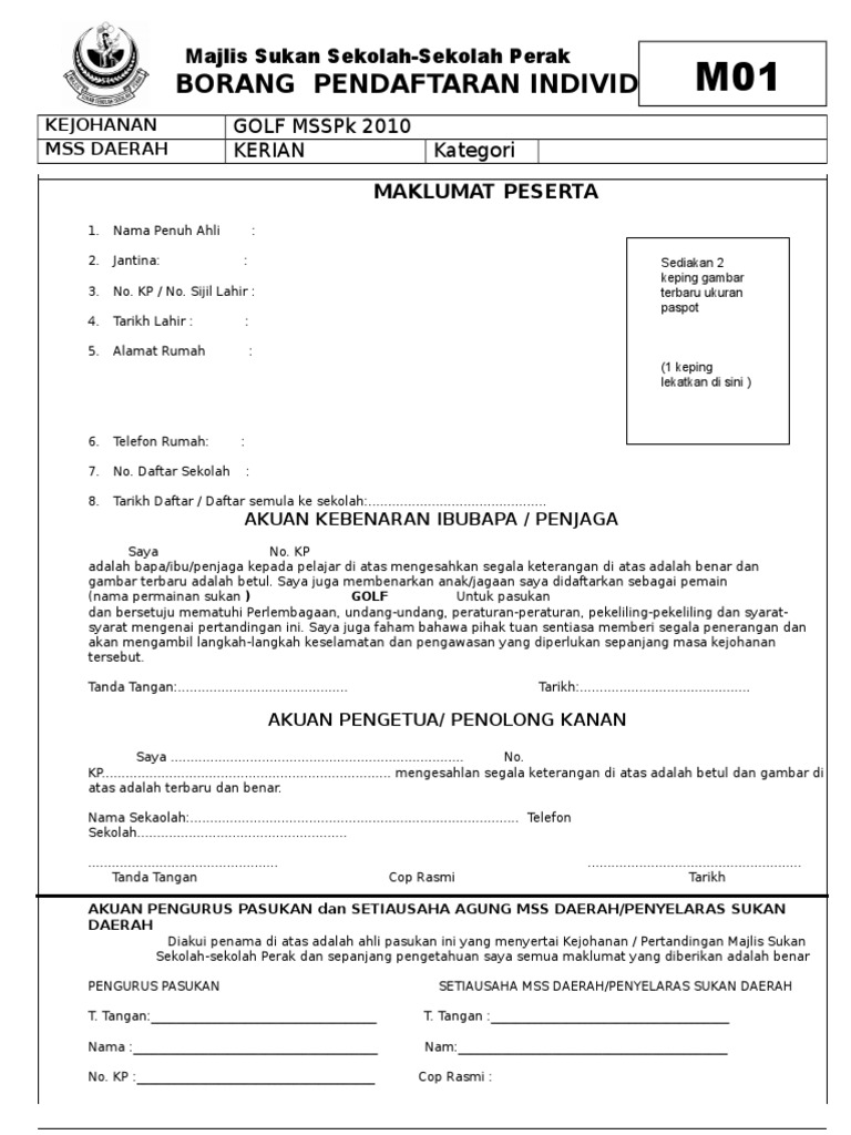 Borang Ro1 Dan Mo1 Pdf